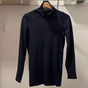 Club Monaco Turtle Neck Wool Sweater - Navy